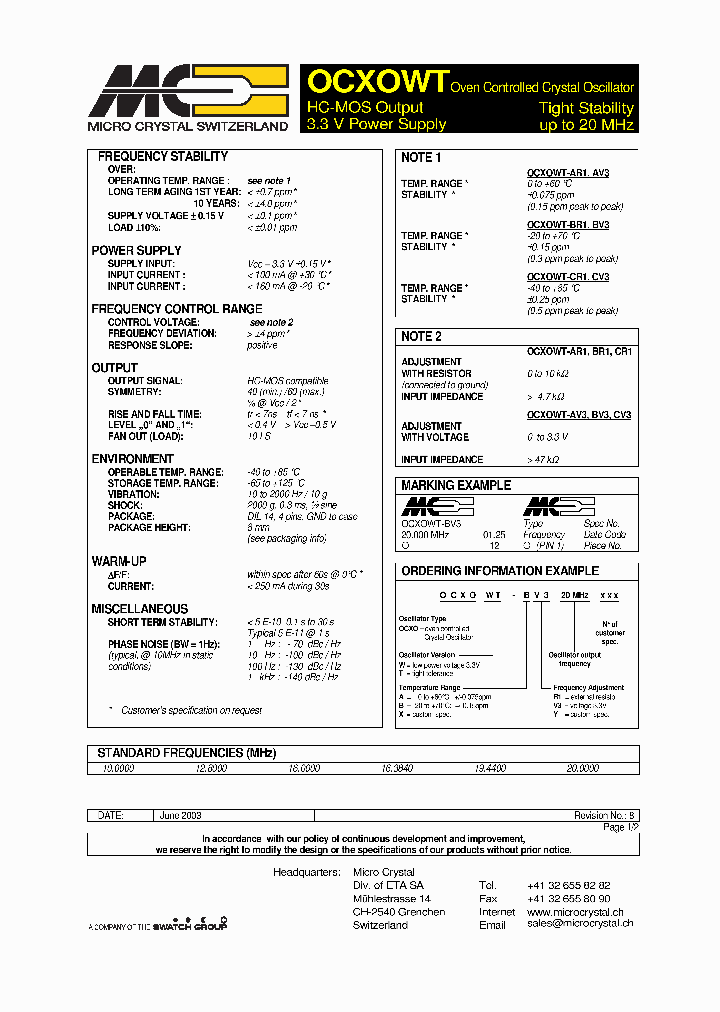 OCXOWT_5653119.PDF Datasheet Download --- IC-ON-LINE