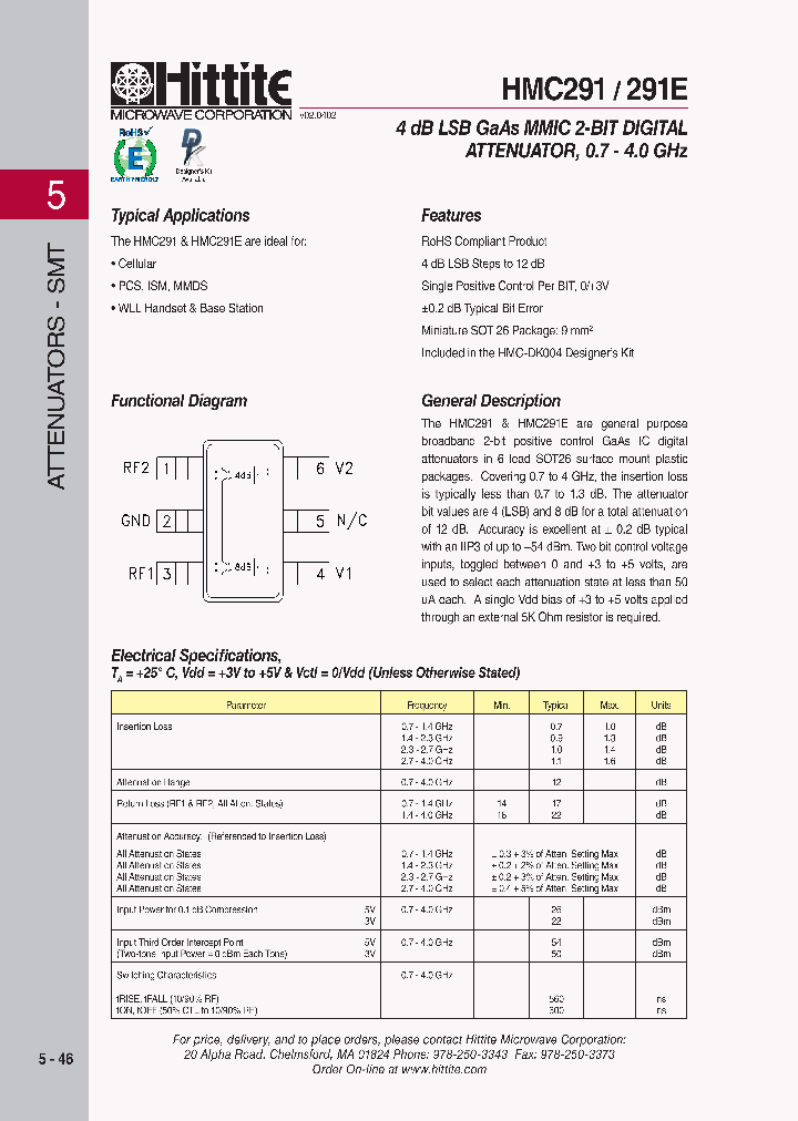 HMC291E_5694106.PDF Datasheet