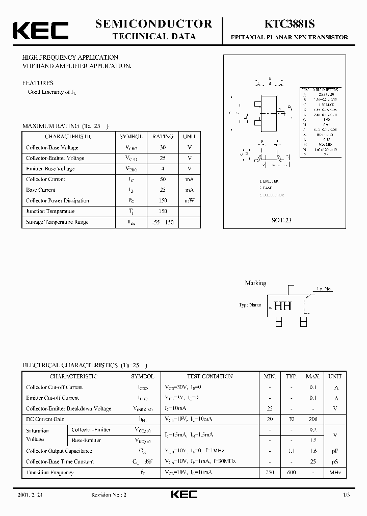 KTC3881S_5705717.PDF Datasheet