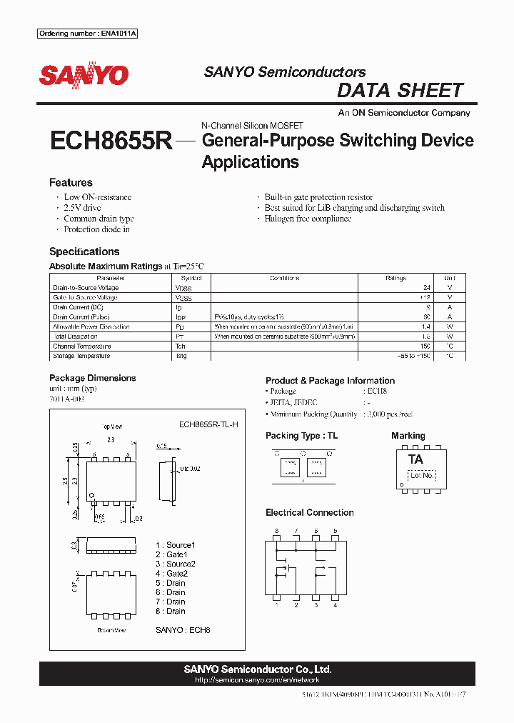 ECH8655R12_5712484.PDF Datasheet