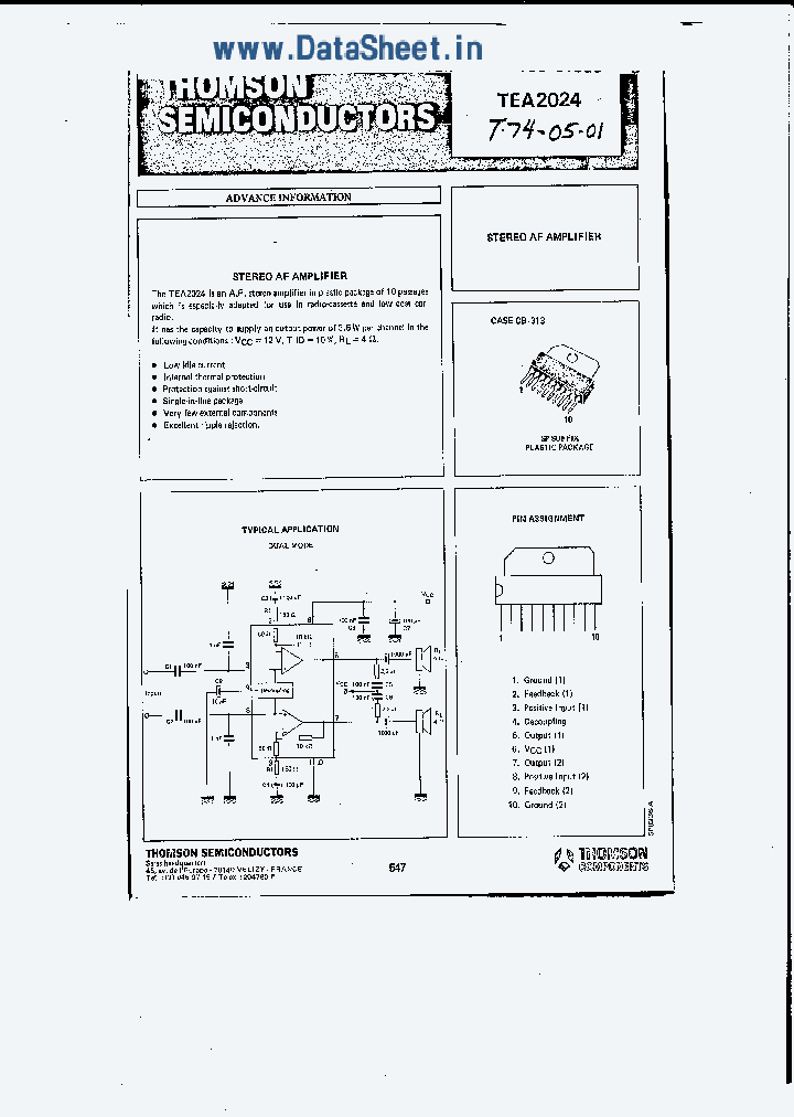 TEA2024_5744832.PDF Datasheet