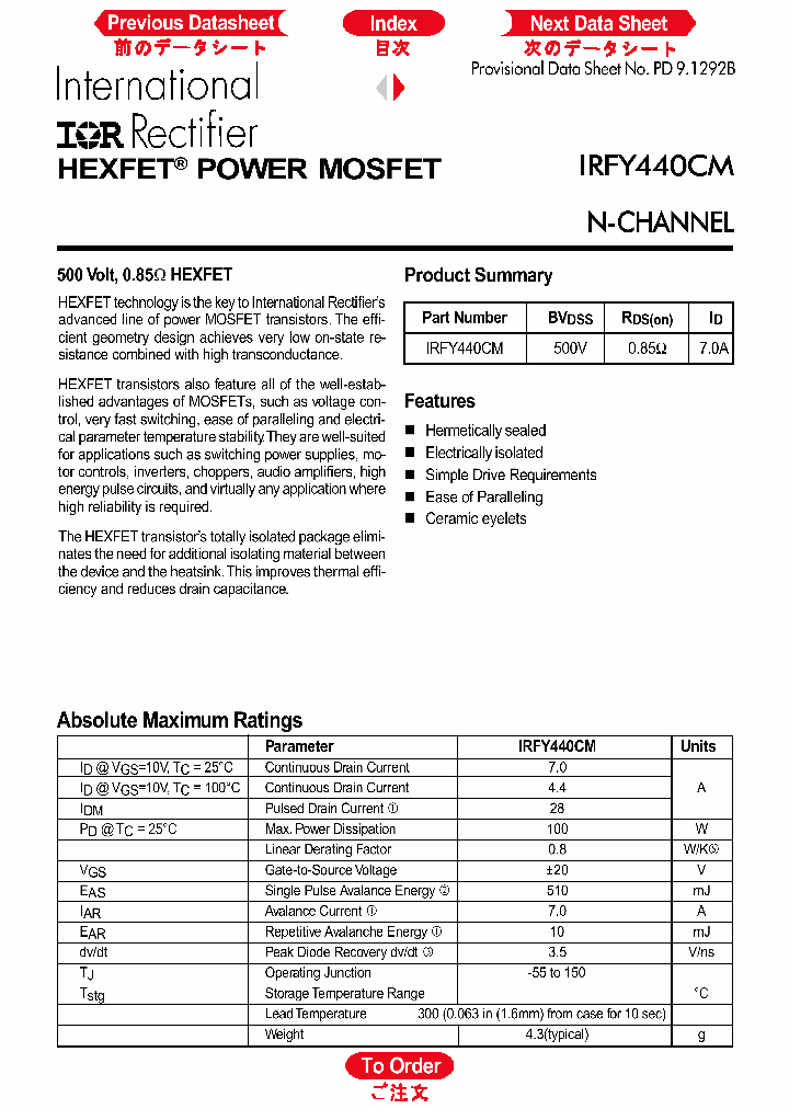 IRFY440CM_5759286.PDF Datasheet