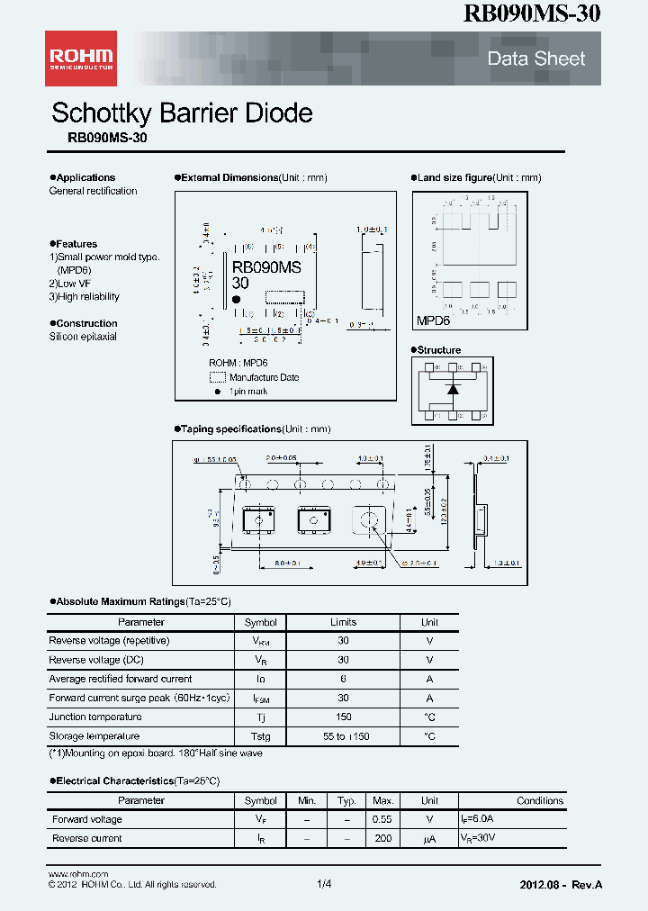 RB090MS-30_5780585.PDF Datasheet