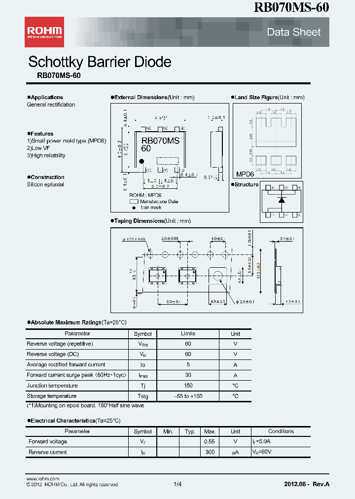 RB070MS-60_5780587.PDF Datasheet