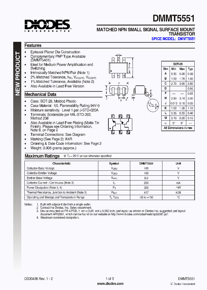 DMMT5551_5782766.PDF Datasheet