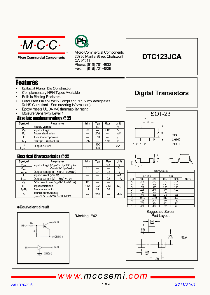 DTC123JCA_5784787.PDF Datasheet