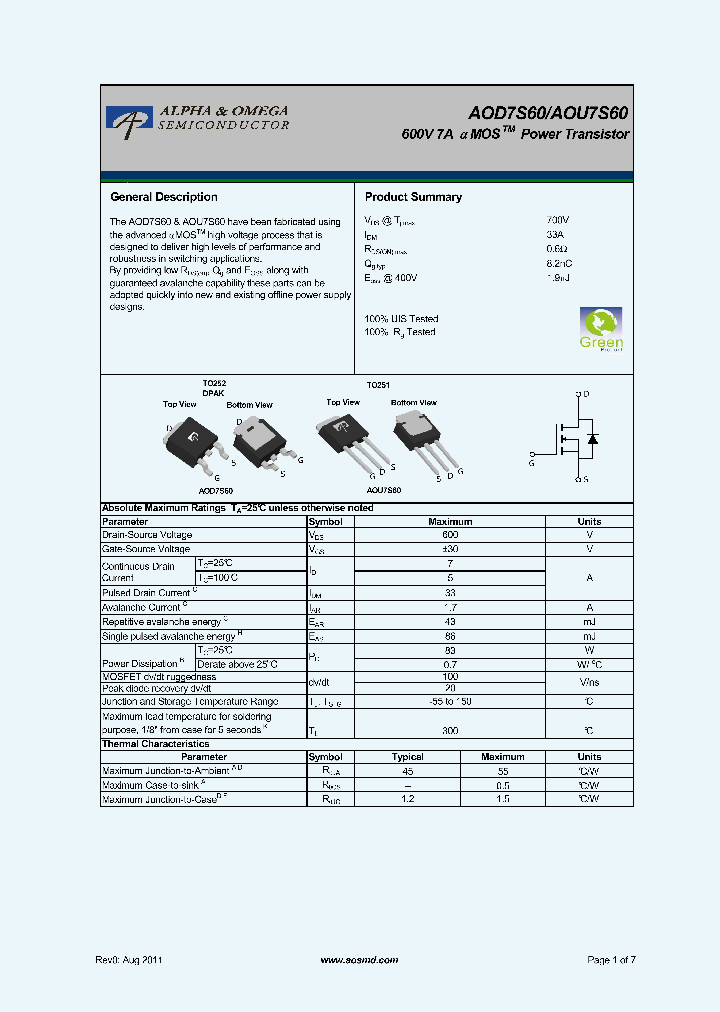 AOD7S60_5799695.PDF Datasheet