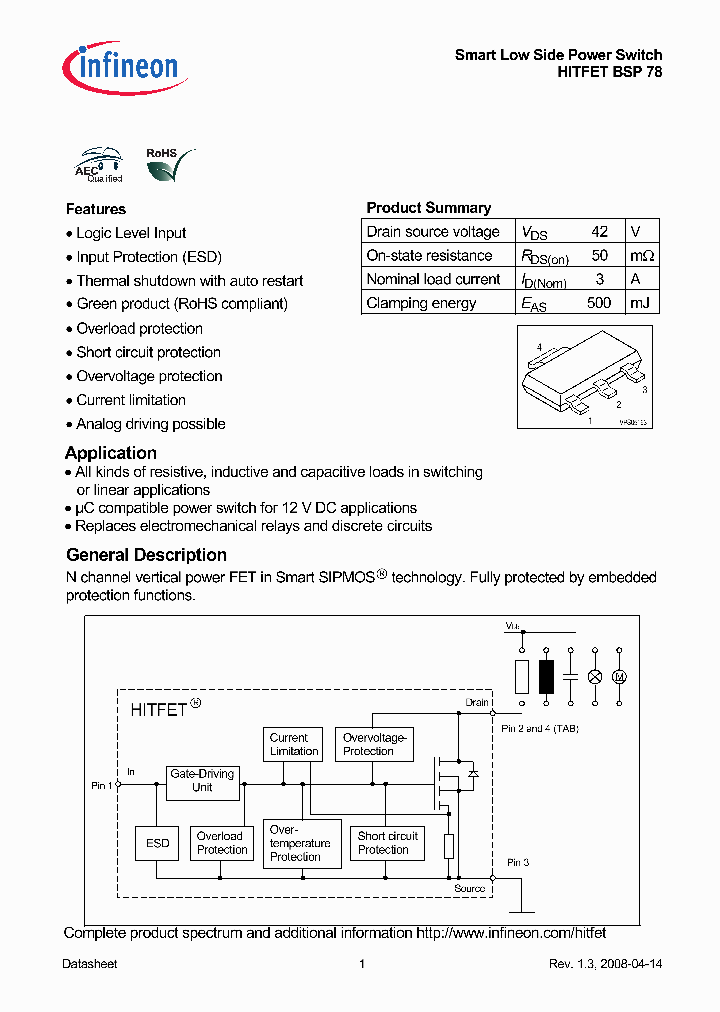 BSP78_5809175.PDF Datasheet