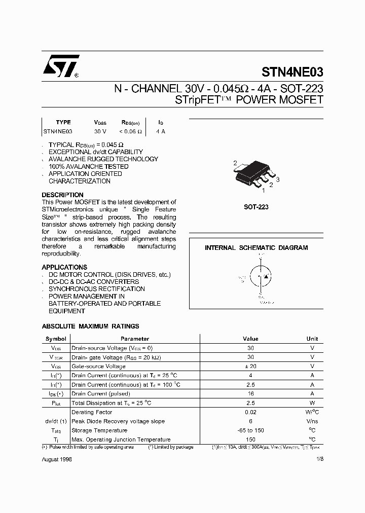 STN4NE03_5811851.PDF Datasheet