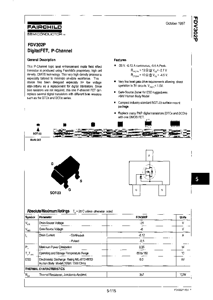 FDV302PNL_5807261.PDF Datasheet