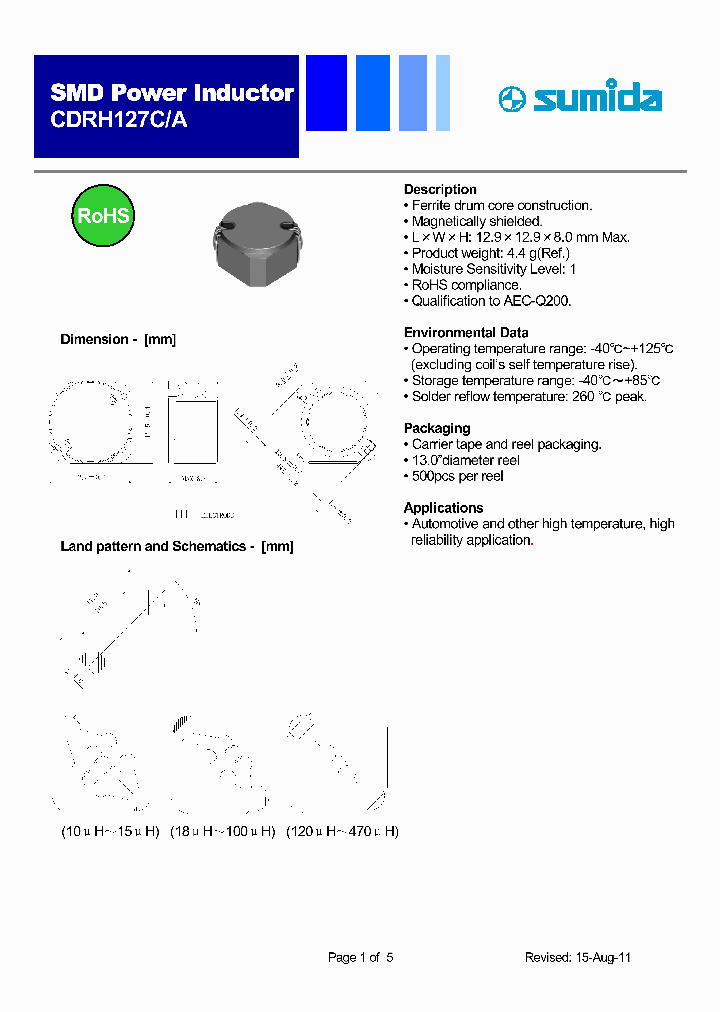 CDRH127CA_5834200.PDF Datasheet