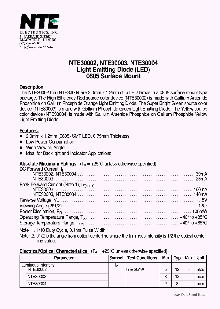 NTE30002_5847564.PDF Datasheet