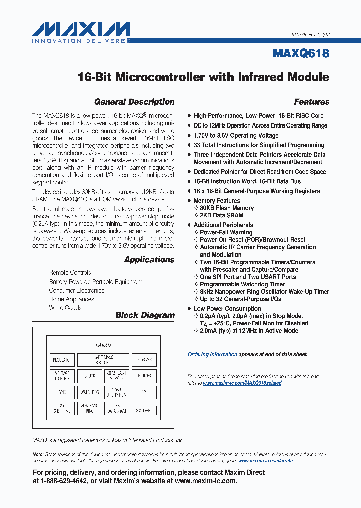 MAXQ618J-0000_5863996.PDF Datasheet