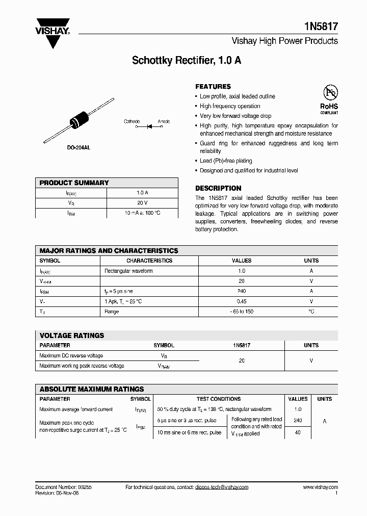 1N5817TR_5870050.PDF Datasheet