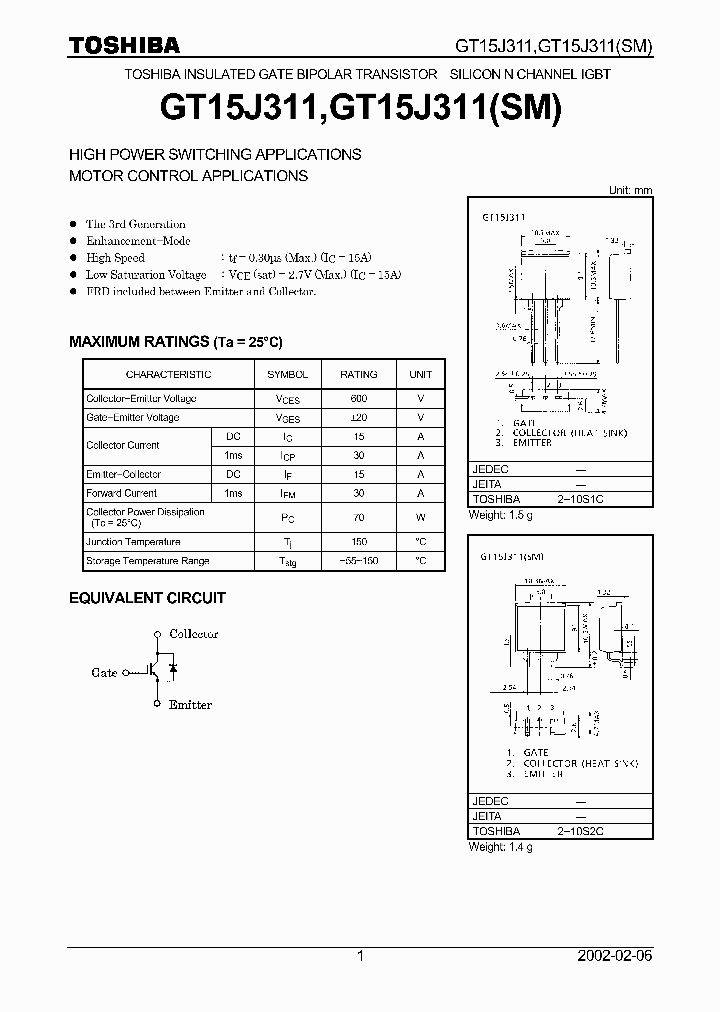 GT15J311_5890147.PDF Datasheet