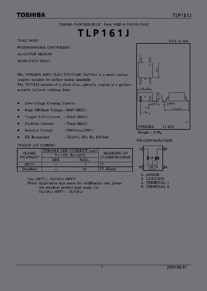 TLP161J_5904245.PDF Datasheet