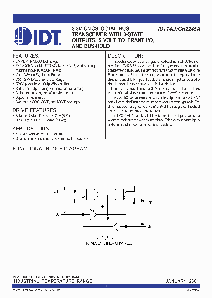 IDT74LVCH2245A_5906248.PDF Datasheet