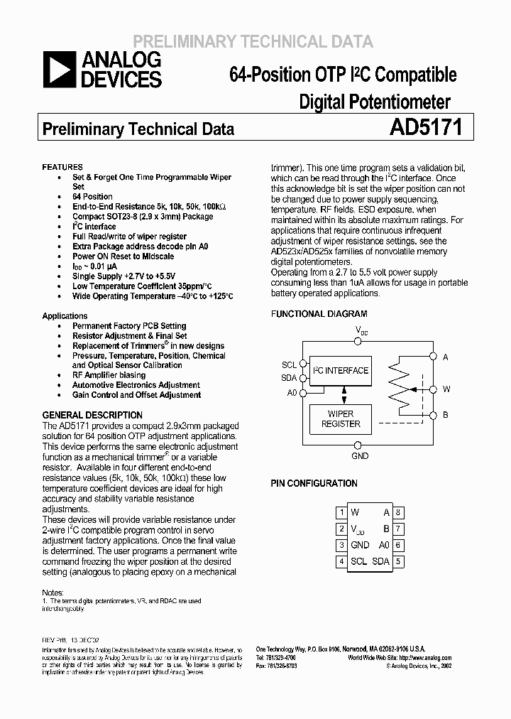 AD5171_5908053.PDF Datasheet