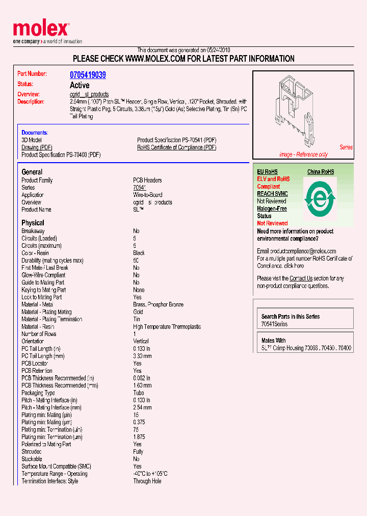 0705419039_5919178.PDF Datasheet