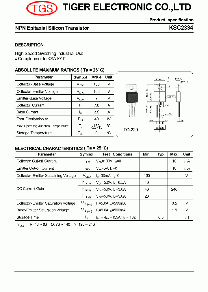 KSC2334_5929858.PDF Datasheet