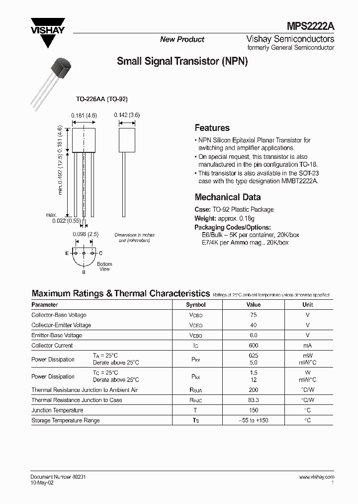 MPS2222A_5930476.PDF Datasheet