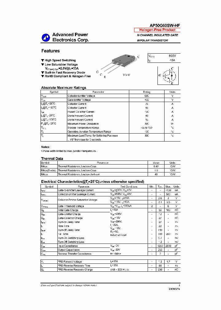 AP50G60SW-HF_5933586.PDF Datasheet