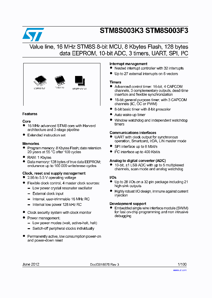 STM8S003K3_5934329.PDF Datasheet