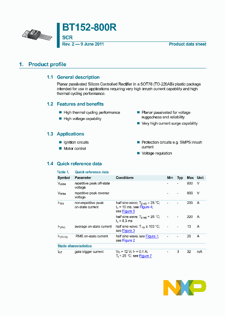 BT152-800R11_5943344.PDF Datasheet Download --- IC-ON-LINE
