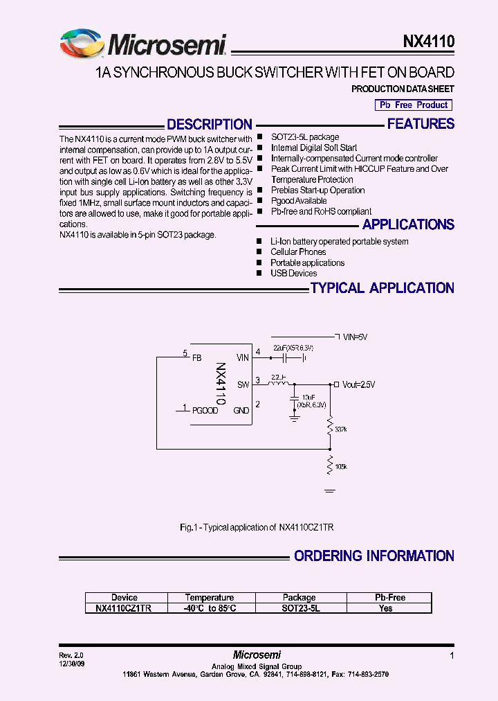 NX4110CZ1TR_5994736.PDF Datasheet