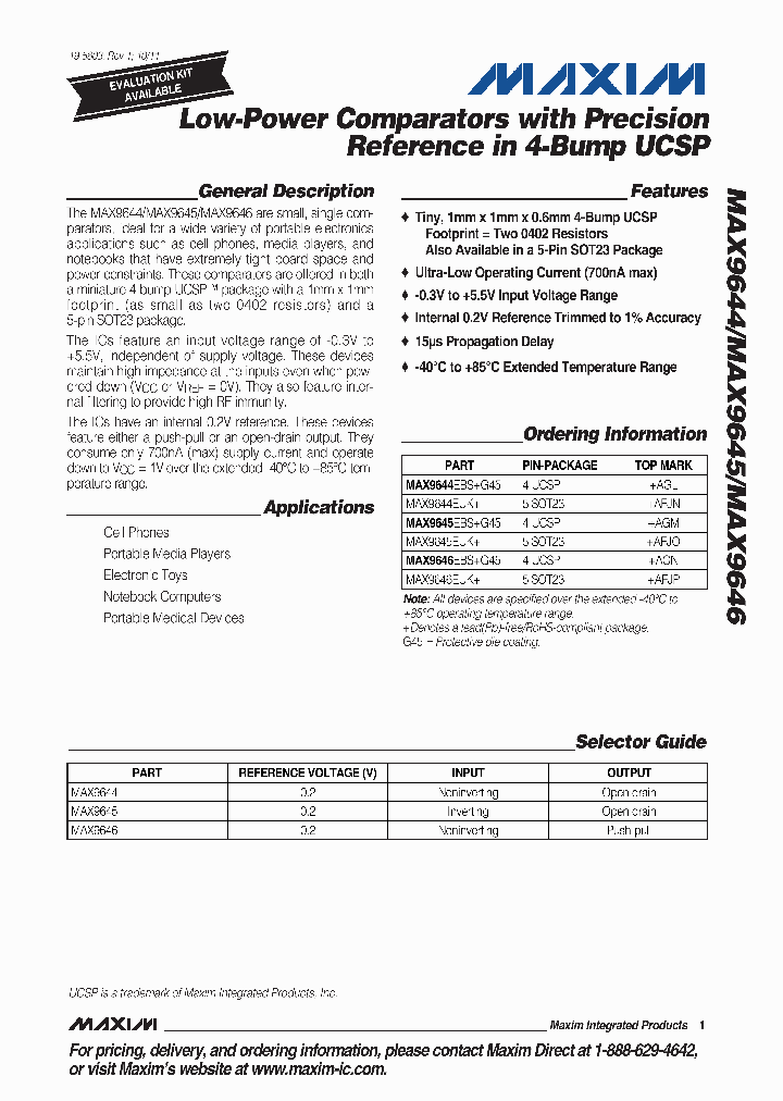 MAX96441110_5999852.PDF Datasheet