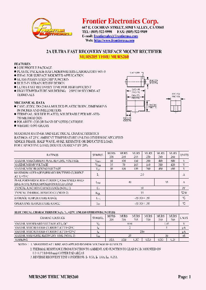 MURS260_6009238.PDF Datasheet