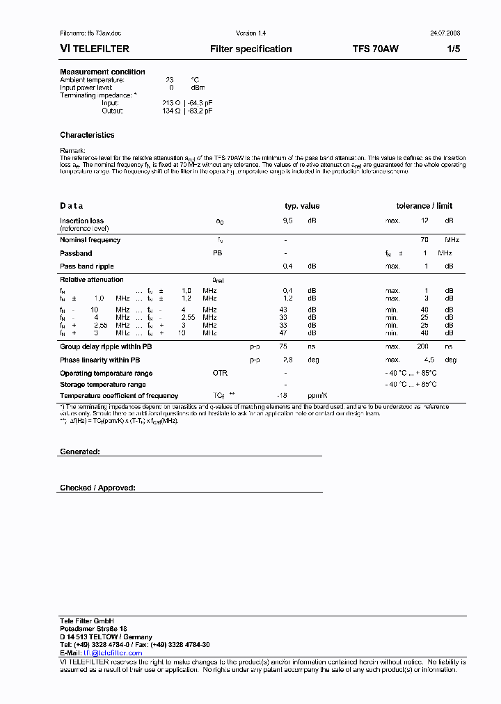 TFS70AW_6017495.PDF Datasheet