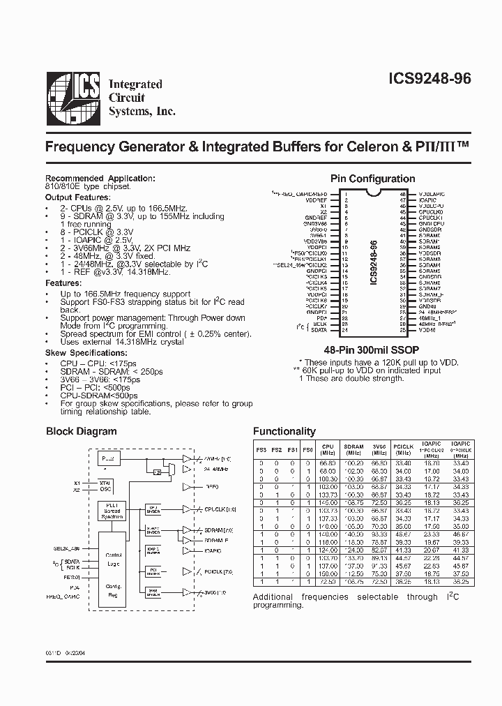 ICS9248YF-96-T_6016899.PDF Datasheet