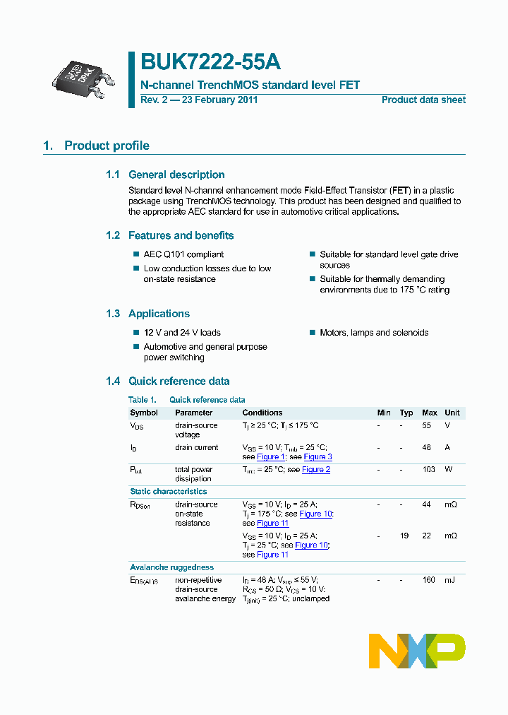 BUK7222-55A_6039636.PDF Datasheet