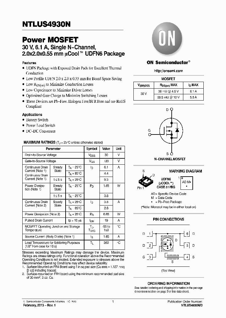 NTLUS4930N-D_6064573.PDF Datasheet