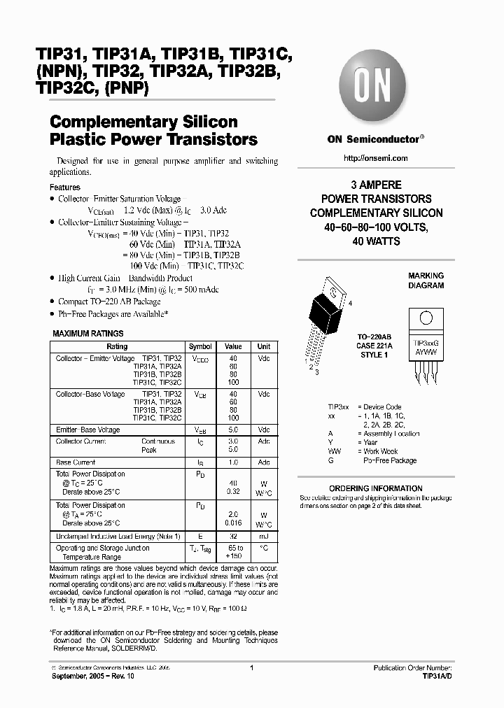 TIP31_6092860.PDF Datasheet