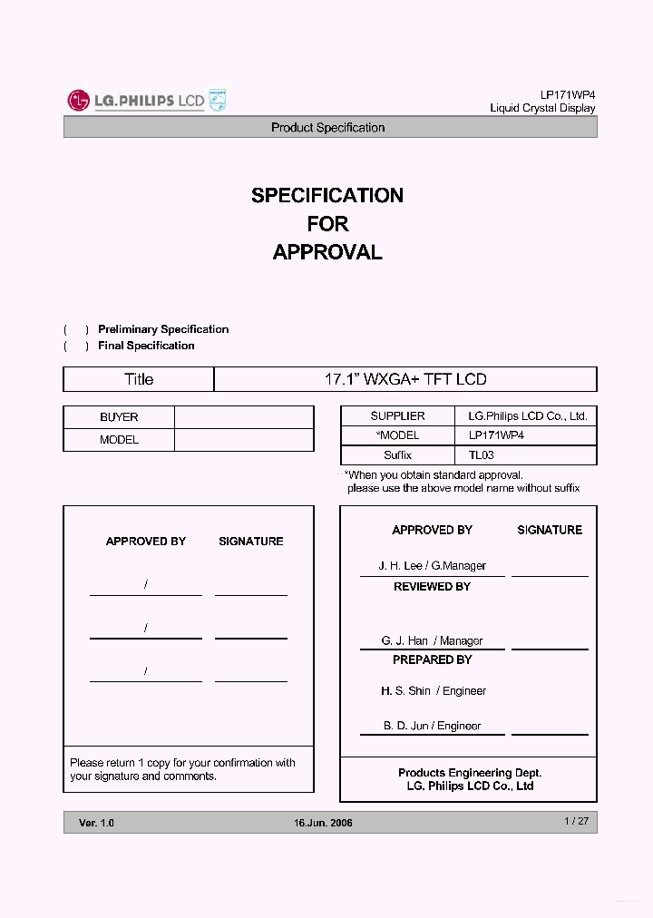 LP171WP4-TL03_6102467.PDF Datasheet