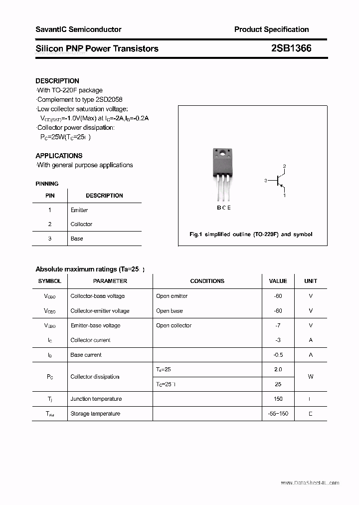 2SB1366_6115261.PDF Datasheet