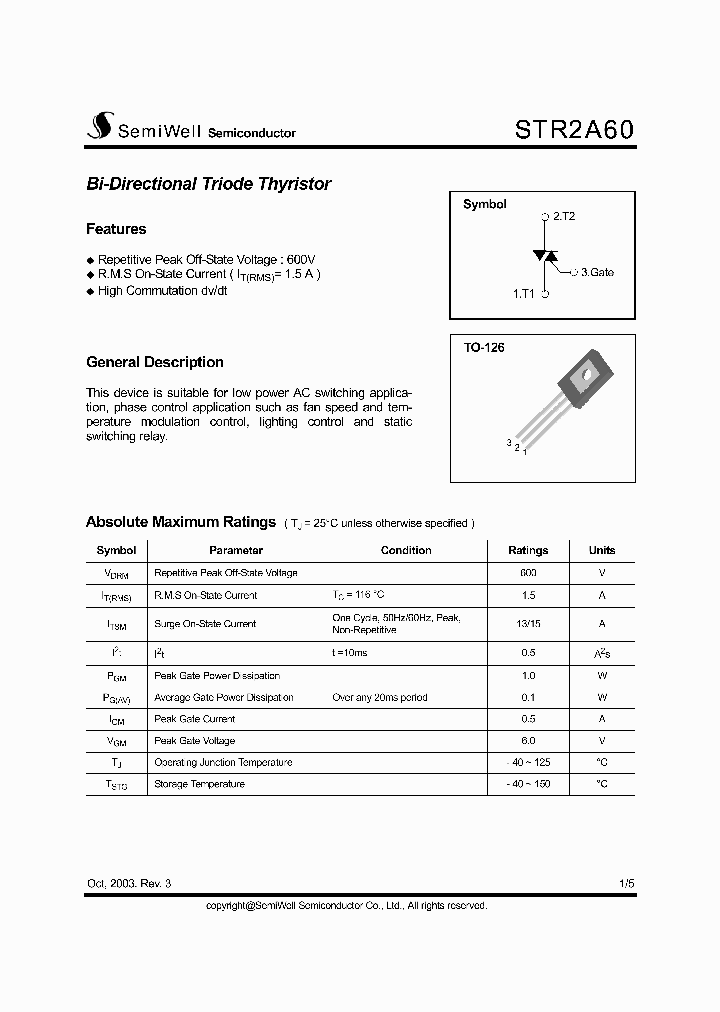 STR2A60_6120768.PDF Datasheet Download --- IC-ON-LINE