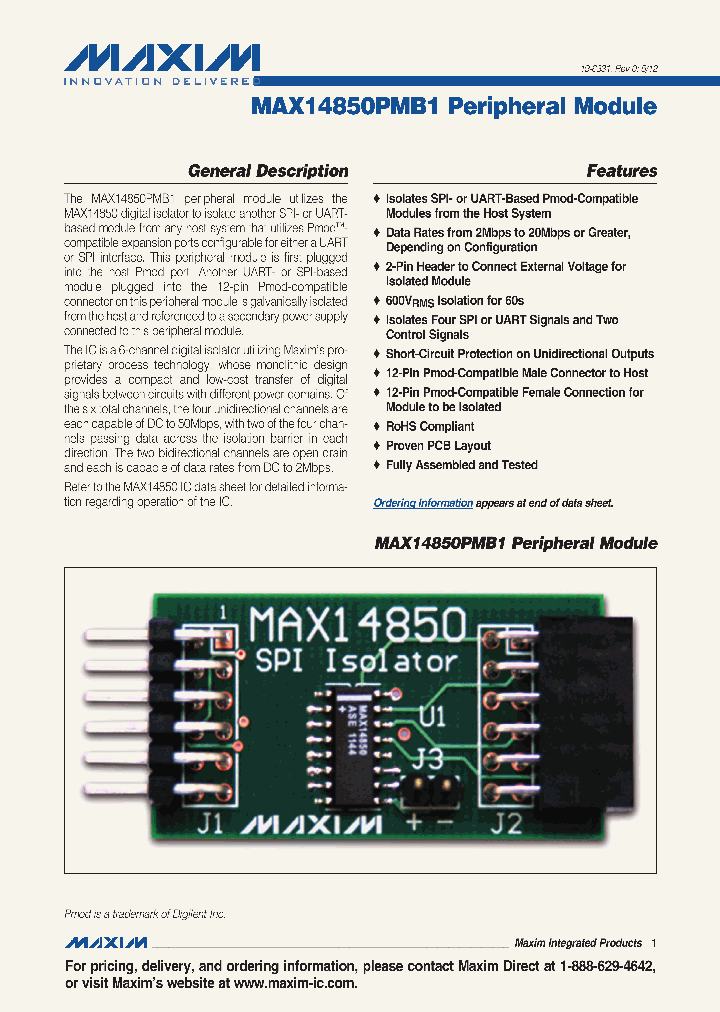 MAX14850PMB1_6196725.PDF Datasheet