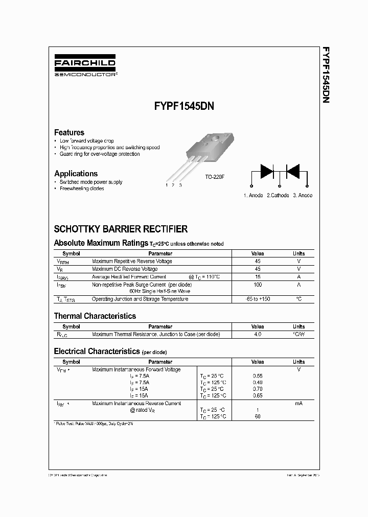 FYPF1545DNTU_6217800.PDF Datasheet