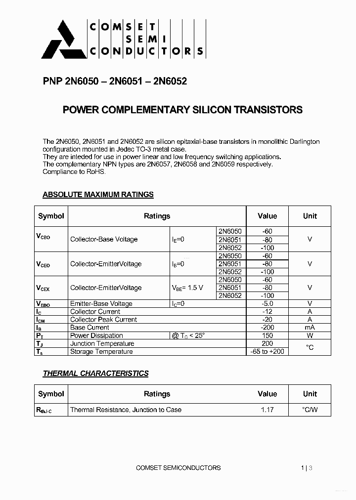 2N6050_6253650.PDF Datasheet