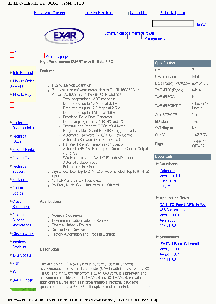 XR16M752IL32-F_6255331.PDF Datasheet