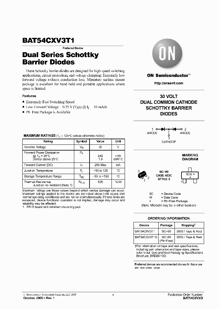 BAT54CXV3T1G_6256026.PDF Datasheet