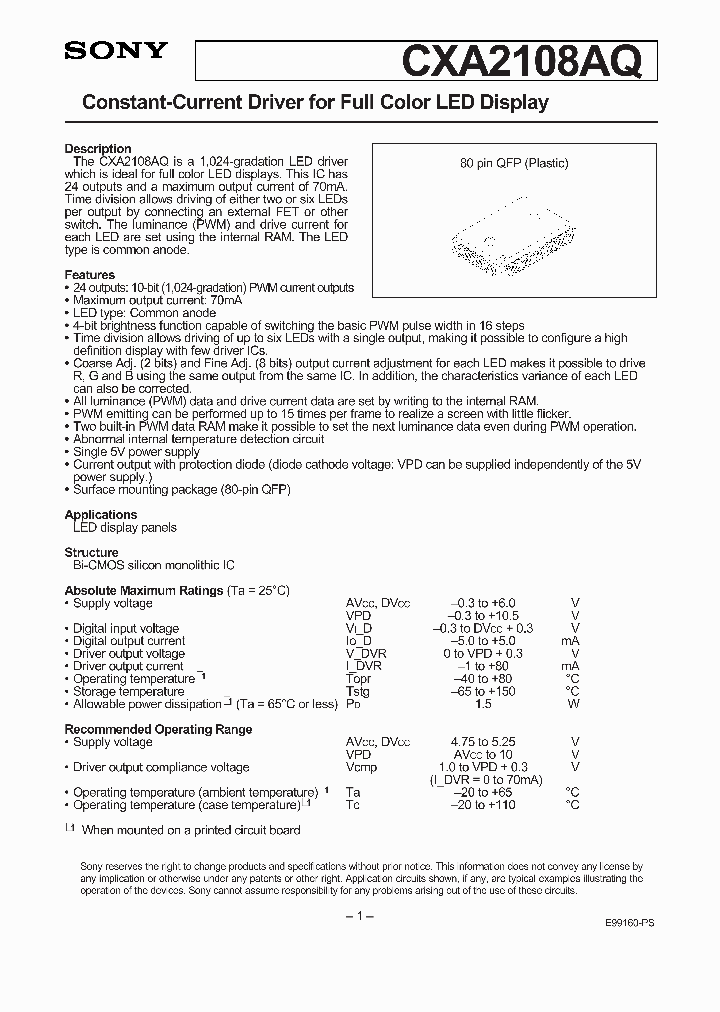 CXA2108AQ_6285529.PDF Datasheet