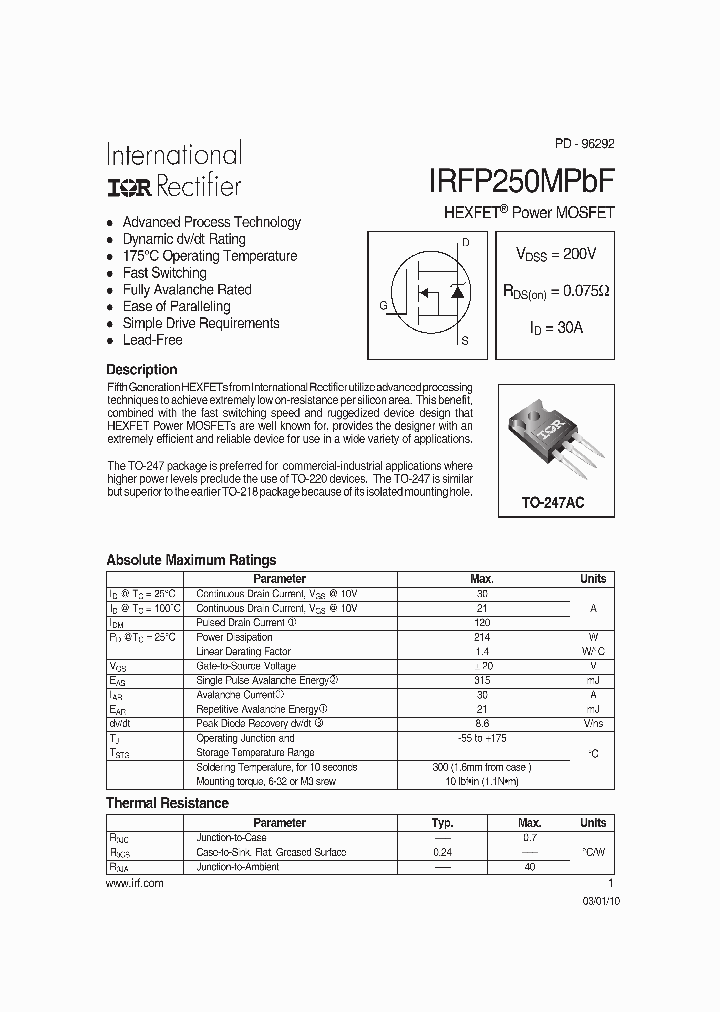 IRFP250MPBF_6294055.PDF Datasheet