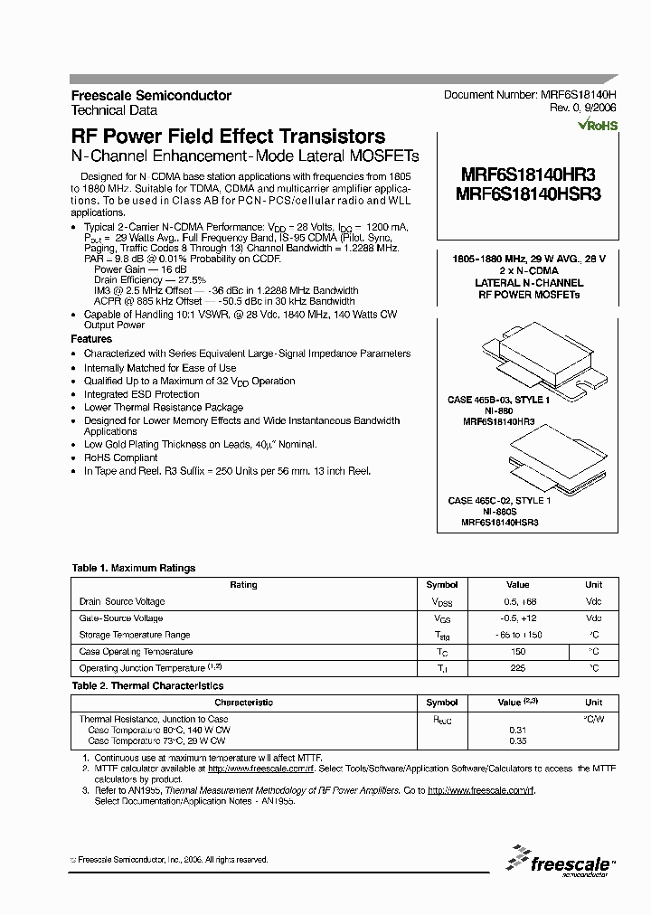 MRF6S18140HR3_6297075.PDF Datasheet