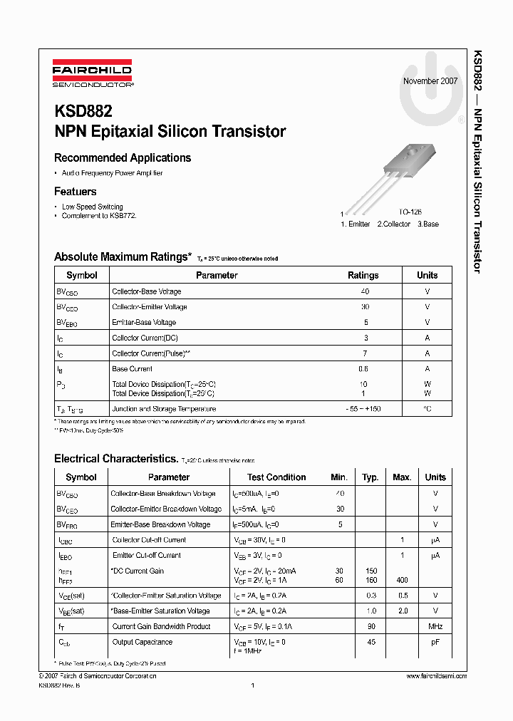 KSD882YSTU_6312104.PDF Datasheet