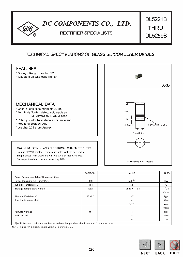 DL5231B_6311077.PDF Datasheet