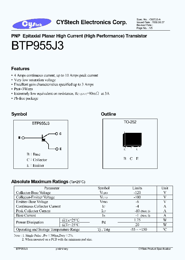 BTP955J3_6322186.PDF Datasheet